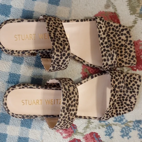 Stuart Weitzman Brown and Black Sandals - Picture 1 of 17